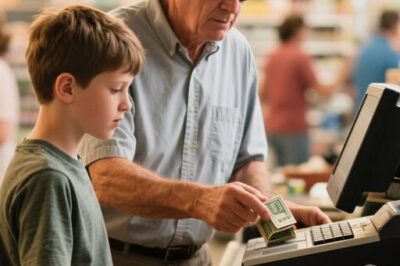 Mi hijo ayudó a un anciano ciego a pagar sus compras. Hoy, un convoy de camionetas negras llegó repentinamente a nuestra casa.