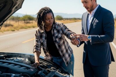 Una mujer negra ayuda a un MILLONARIO a reparar su coche averiado – cuando ve el ANILLO en su dedo… Se quedó atónito…