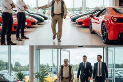Un millonario anciano fue echado de una concesionaria de lujo debido a su ropa. Minutos después, cuando regresó, todos se sorprendieron por lo que hizo… 😲😲😲