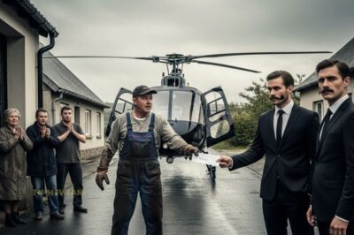 Un mecánico ayudó a una mujer bajo la lluvia. Dos días después, un helicóptero aterrizó frente a su casa…