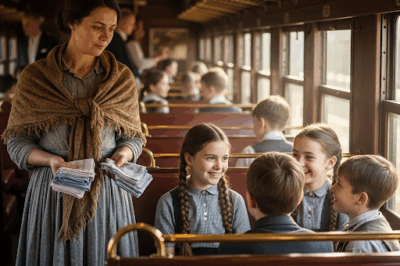 Vendía pañuelos en el tren… y mi hija iba sentada
