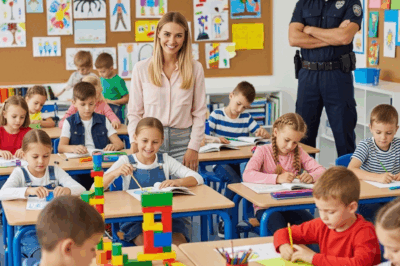 ¡Dijo que su padre trabaja en el Pentágono! La profesora se rió… hasta que una SUV negra apareció fuera – y lo que pasó después silenció a toda la clase…