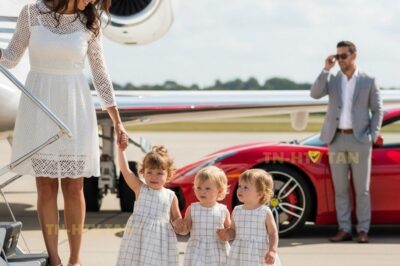 Años después del divorcio, él intentó burlarse de ella otra vez… pero se llevó una sorpresa: la esperaba con tres hijas idénticas y un jet privado.