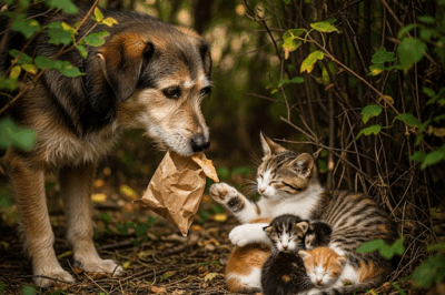 El Perro Callejero y la Gata Huérfana