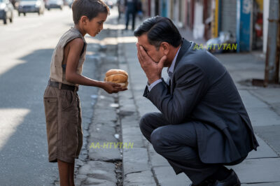 ¡EMOTIVO! NIÑO DE LA CALLE ENTREGA SU ÚNICO PEDAZO DE PAN A UN MILLONARIO LLORANDO… Y LA RESPUESTA LO DESTRUYE TODO. ¡DESCÚBRELO AQUÍ!