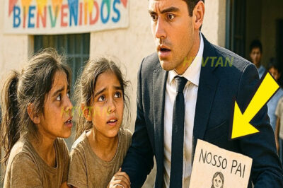 GEMELAS POBRES LE PIDEN A UN JOVEN MILLONARIO QUE SEA SU PAPÁ EN LA FIESTA ESCOLAR, SU RESPUESTA ES.