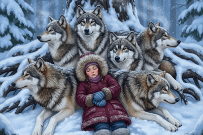 Amber Eyes in the Snow