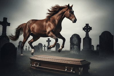 El día del funeral de mi esposo, su caballo rompió la tapa del ataúd.