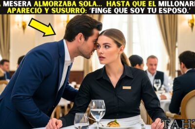 La mesera almorzaba sola… hasta que el Millonario apareció y susurró ‘Finge que soy tu esposo ’