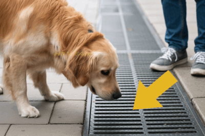 El perro miraba el desagüe pluvial todos los días. Cuando lo abrían, todos se quedaban atónitos.