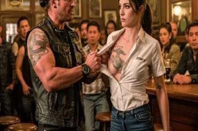 Motociclista Rompió Camisa A Mujer Sencilla: El Tatuaje Del Cuerpo De Marines Congeló Todo El Bar