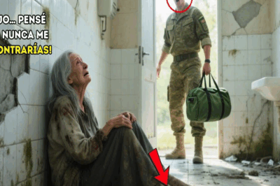 HIJO SOLDADO VOLVIÓ Y HALLÓ A SU MADRE ENCERRADA EN UN BAÑO PÚBLICO — LO QUE HIZO SORPRENDIÓ A TODOS