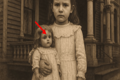 Little girl holding a doll in 1911 — 112 years later, historians zoom in on the photo and freeze…
