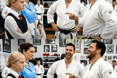 “Un cinturón negro desafió a la hija de la empleada como broma — su primer golpe sorprendió al dojo”