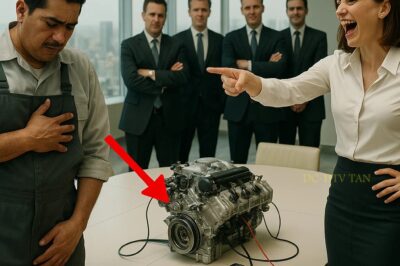 UN CEO ARROGANTE SE BURLÓ DE UN MECÁNICO HUMILDE FRENTE A TODOS, RIÉNDOSE MIENTRAS LANZABA UN RETO CRUEL: “SI LOGRAS ARREGLAR ESTE MOTOR, ME CASARÉ CONTIGO.” LAS RISAS INUNDARON EL LUGAR, PERO LO QUE NADIE ESPERABA ERA QUE EL MECÁNICO, CON MANOS FIRMES Y MIRADA SEGURA, LO LOGRARA ANTE LOS OJOS ATÓNITOS DE TODOS. EL MOTOR RUGIÓ DE NUEVO Y EL SILENCIO SE VOLVIÓ ENSORDECEDOR. EL CEO QUEDÓ EN SHOCK, Y LO QUE SUCEDIÓ DESPUÉS CAMBIÓ COMPLETAMENTE EL DESTINO DE AMBOS.