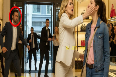 Gerente rubia de tienda abofetea a una mujer sencilla—sin saber que es la esposa del millonario dueñ…