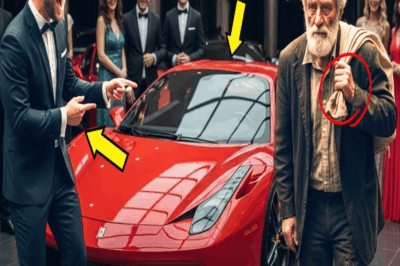 “¡TE DOY MI FERRARI SI LO ENCIENDES!” EL MILLONARIO HUMILLÓ AL VIEJO HAMBRIENTO Y EL FINAL LOS CALLÓ