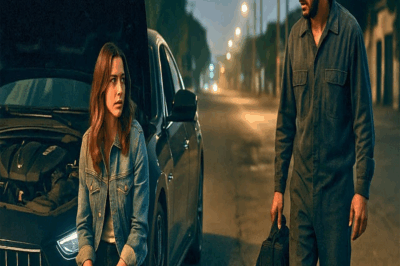 A las 3 am, la millonaria se quedó varada… y solo el mecánico humilde apareció para ayudarla