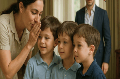 EL MILLONARIO ATRAPA A LA EMPLEADA SENCILLA SUSURRANDO ALGO A LOS TRILLIZOS… Y TODO CAMBIA