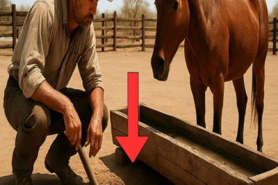 El ranchero notó que su caballo rechazaba el agua… hasta que cavó bajo el abrevadero
