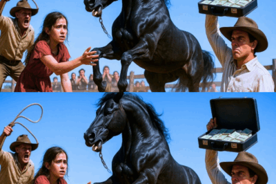 ¡DIEZ MILLONES SI MONTAS MI CABALLO SALVAJE! DIJO EL JEFE A LA NIÑA HUÉRFANA…