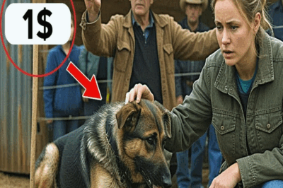 La niña compra un pastor alemán moribundo por $1. ¡Lo que sucede después deja a todos arrepentidos!