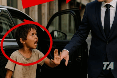 Niño descalzo le grita a un empresario: “¡no subas al auto!” — lo que revela salva su vida 🚨