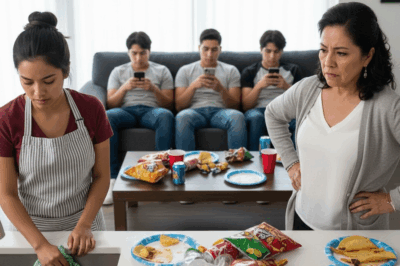Cuando mi suegra descubrió que yo ganaba 4,000 dólares al mes, no perdió tiempo en llamar a mis tres cuñados del rancho para que se mudaran a nuestra casa y me ordenó servirles.
