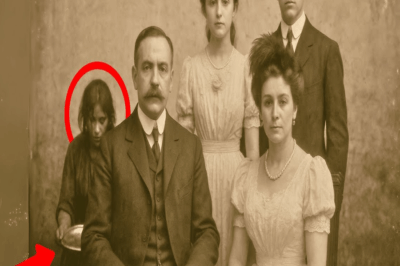 En La Foto De 1910: La Criada Arrodillada Detrás De La Familia… Su Mirada Escondía Hambre…