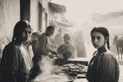 (1921, Michoacán) Las Hermanas Ríos — Vendían ta//ma//les co//n ca//rn//e del ma///ri//do