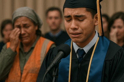 “Se burlaron de mí porque soy hijo de una basurera — pero en la graduación, solo dije una frase… y todos guardaron silencio y lloraron.”