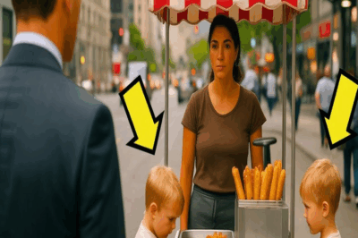 MILLONARIO VE A SU EX ESPOSA VENDIENDO CHURROS EN LA CALLE CON DOS GEMELOS IDÉNTICOS A ÉL