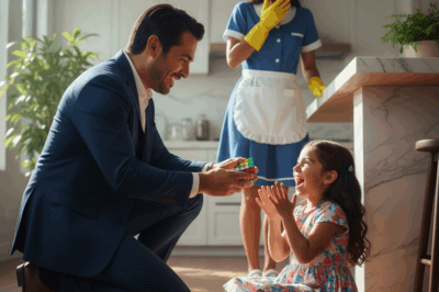 LA HUMILDE EMPLEADA DE LIMPIEZA LLEVA A SU PEQUEÑA HIJA AL TRABAJO PORQUE NO TENÍA OTRA OPCIÓN — PERO NADIE IMAGINÓ QUE EL GESTO DEL MILLONARIO DESPUÉS DE ESO DEJARÍA A TODOS EN SHOCK