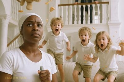 Ninguna niñera aguantaba ni un día con los trillizos del multimillonario… hasta que llegó una mujer negra e hizo lo que nadie pudo