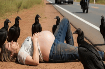 Camionero solitario ve EMBARAZADA DESMAYADA abandonada para los buitres… y él hace esto…