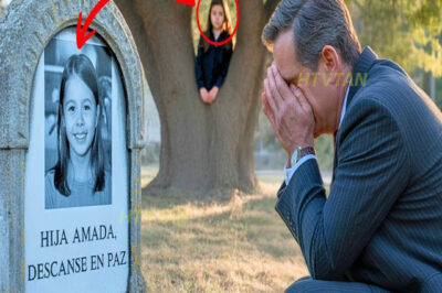 Millonario Llora En La Tumba De Su Hija, Sin Notar Que Ella Lo Observaba…