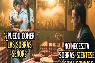 “¿PUEDO COMER LAS SOBRAS, SEÑOR?” — PERO CUANDO EL MILLONARIO MIRÓ SUS OJOS, SU VIDA CAMBIÓ PARA…