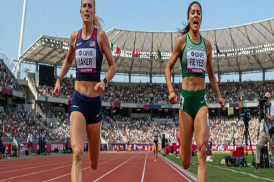 La estadounidense ya celebraba la victoria… pero no contaba con la joven mexicana en la curva final