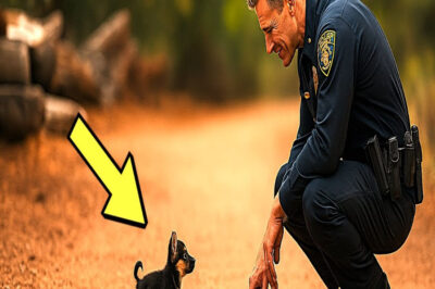 Puppy Keeps Following Cop For Help – When He Realizes Why, He Breaks Into Tears!