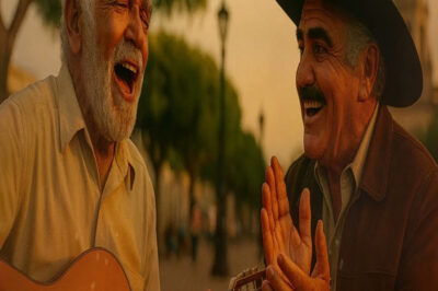 Vicente Fernández escucha a un bolero ciego cantar en la plaza — y su reacción conmovió a todos