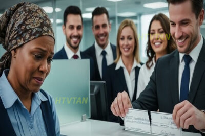 El gerente rompió el cheque de una mujer humilde sin saber quién era ella en ese banco…