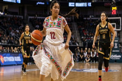 Las rarámuri de Chihuahua que humillaron a Canadá… jugando baloncesto descalzas