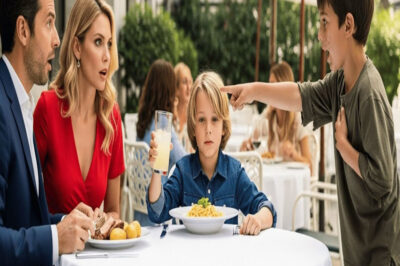 “¡TU NOVIA PUSO ALGO EN LA COMIDA DE TU HIJO!” Gritó El Niño Pobre — El Millonario Se Quedó Helado