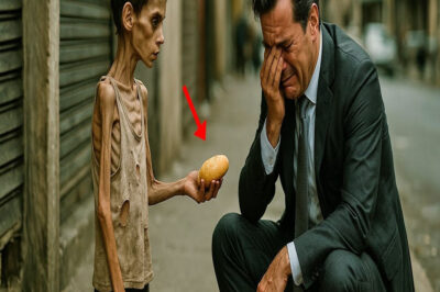 Pequeño Mendigo le dio su ÚNICO ALIMENTO a un Millonario que lloraba en la calle. Lo que él dijo…