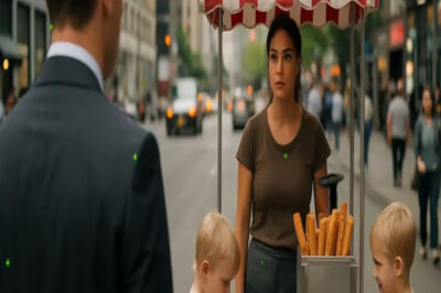 MILLONARIO VE A SU EX ESPOSA VENDIENDO CHURROS EN LA CALLE CON DOS GEMELOS IDÉNTICOS A ÉL