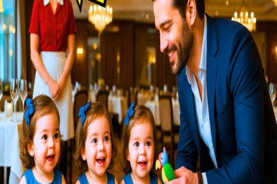 LA MESERA POBRE LLEVÓ A SUS TRILLIZAS AL TRABAJO… ¡EL GESTO DEL MILLONARIO VIUDO EMOCIONÓ A TODOS!