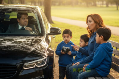 CEO MULTIMILLONARIO VE A SU EXNOVIA ESPERANDO UN UBER CON TRES NIÑOS DE SEIS AÑOS IDÉNTICOS A ÉL…