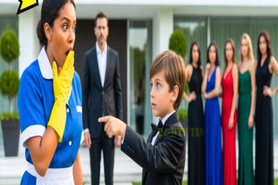 MILLONARIO PIDIÓ A SU HIJO ELEGIR UNA NUEVA MADRE ENTRE 5 RICAS… PERO ÉL ESCOGIÓ A LA EMPLEADA POBRE…