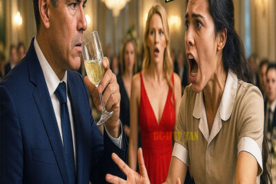 “¡NO BEBAS ESO, TU NOVIA PUSO ALGO!” GRITÓ LA EMPLEADA POBRE AL MILLONARIO… Y ÉL SE QUEDÓ EN SHOCK!…