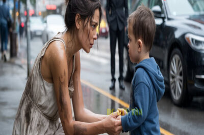 MENDIGA AYUDA A NIÑO LLORANDO SIN SABER QUE SU PADRE MILLONARIO LA OBSERVABA…